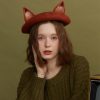 Light Brown Little Fox Beret Hat - Modakawa Modakawa