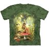 Dragonfly Fairy Print Round Callor T-Shirt - Modakawa modakawa